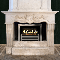 Биокамин в мраморном портале Firezo Dea, стандарт