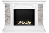 Биокамин в портале Firezo Avignon Белый, стандарт