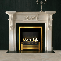 Биокамин в мраморном портале Firezo Аngelo, стандарт