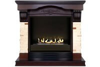 Биокамин в портале Firezo Malta Темный дуб, стандарт