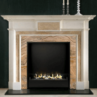 Биокамин в мраморном портале Firezo Bello, стандарт